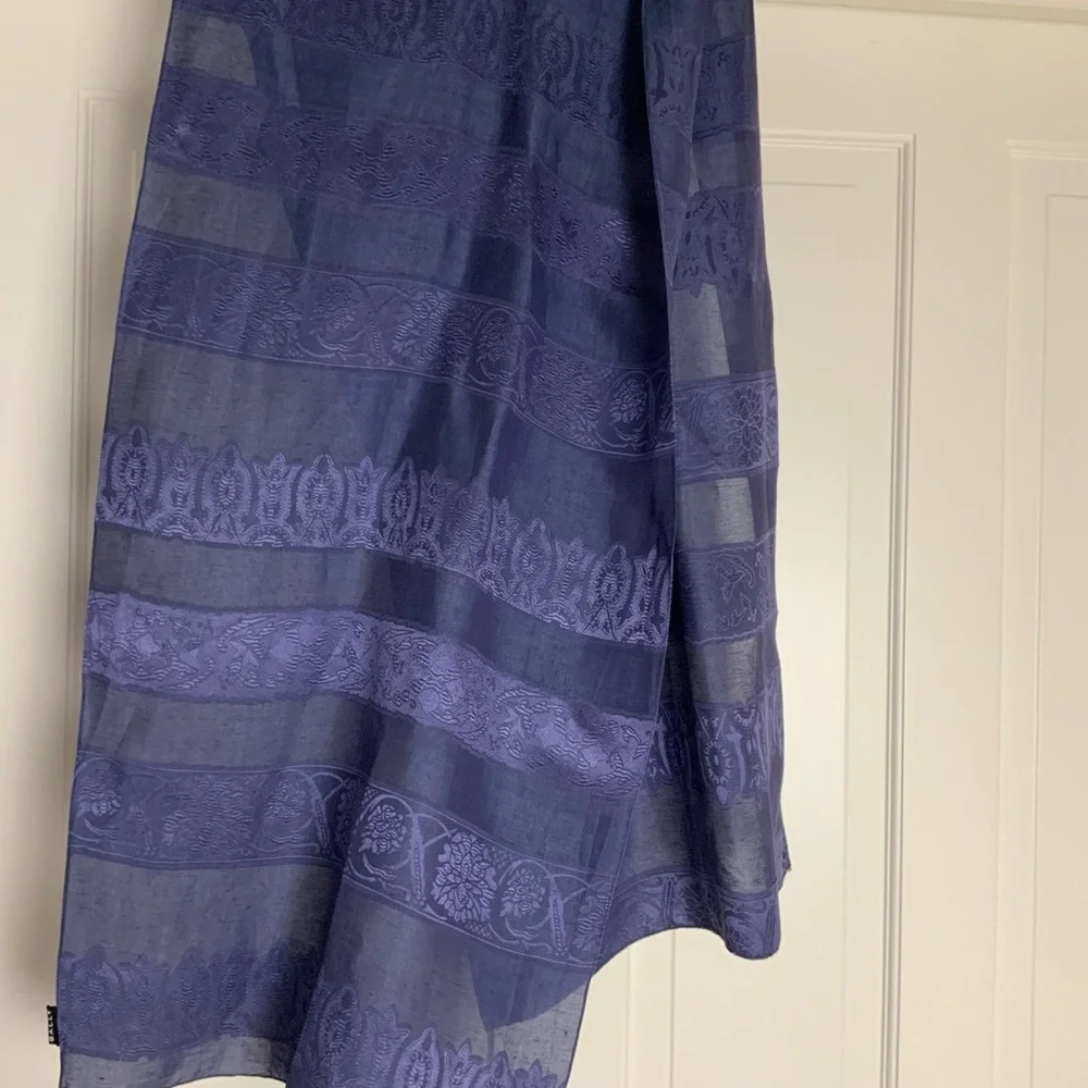 Bally blue purple silk scarf